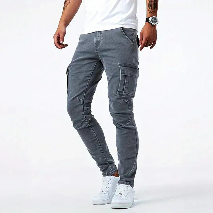 Theo™ | Stretch Denim Cargo Jeans with Multi-Pocket