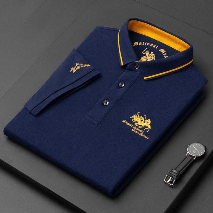 Vincent™ | Button-Front Embroidered Logo Polo Shirt