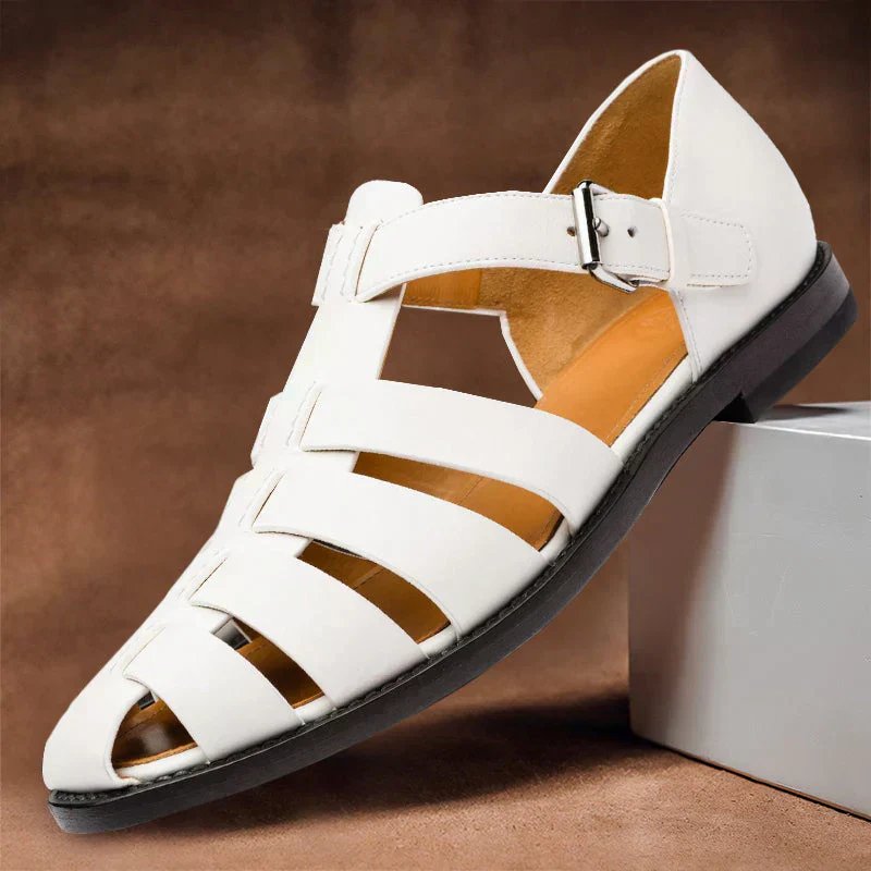 Ethan™ | Strappy Leather Sandals with Adjustable Buckle