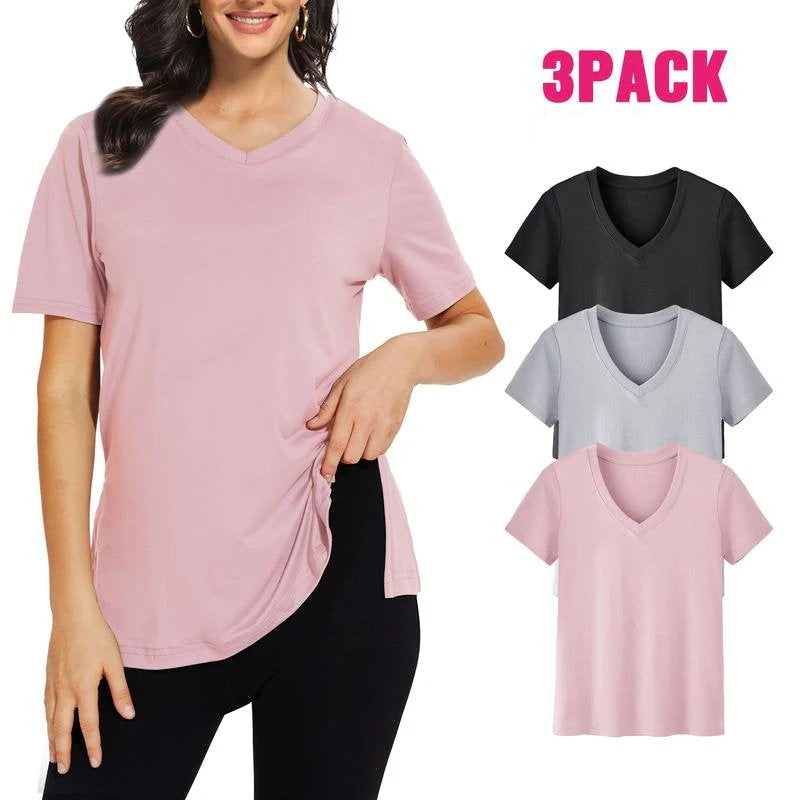 Autumn™ | Casual V-Neck Loose Fit T-Shirt Pack