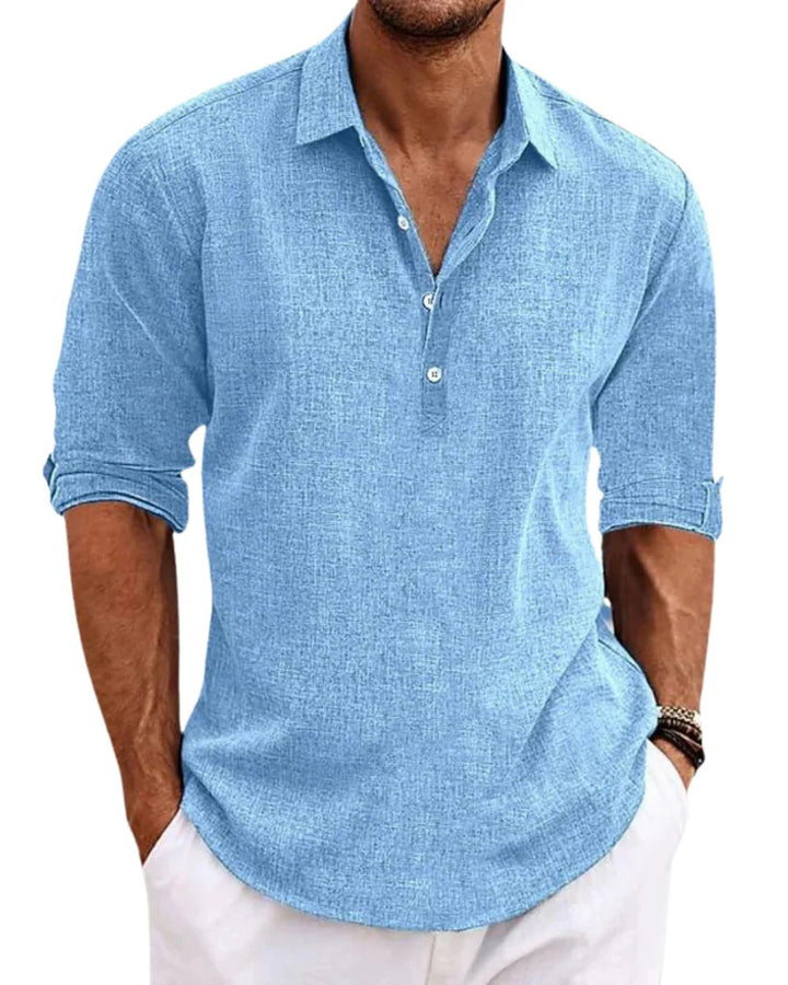Daniel™ | Henley Button-Front Long Sleeve Shirt