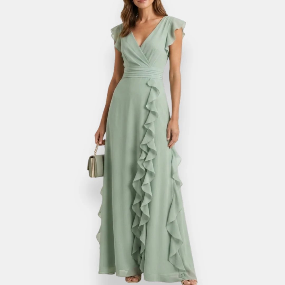 Savannah™ | V-Neck Ruffle Tiered Ceremony Dress