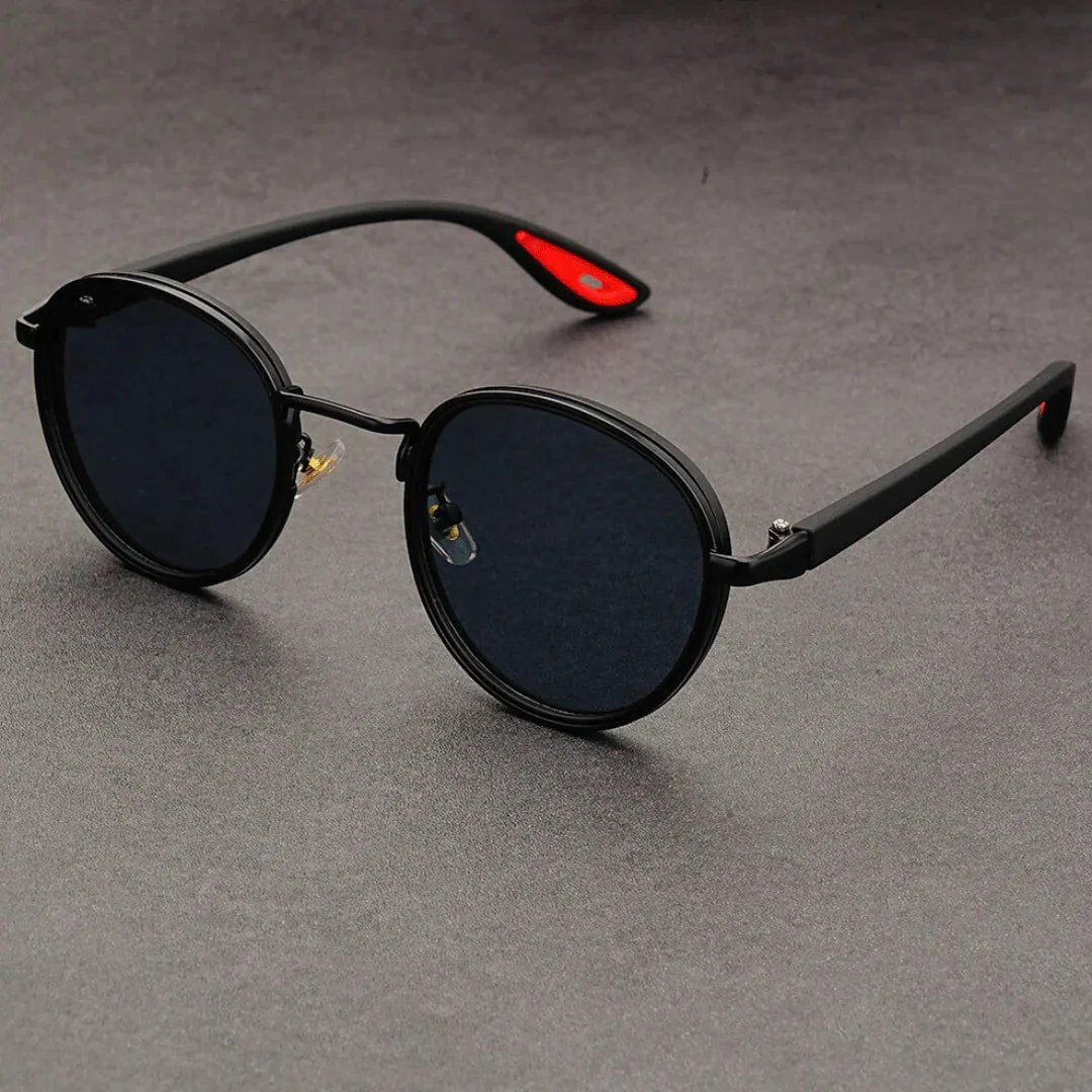 Nora™ | UV400 Retro Round Metal-Acetate Sunglasses