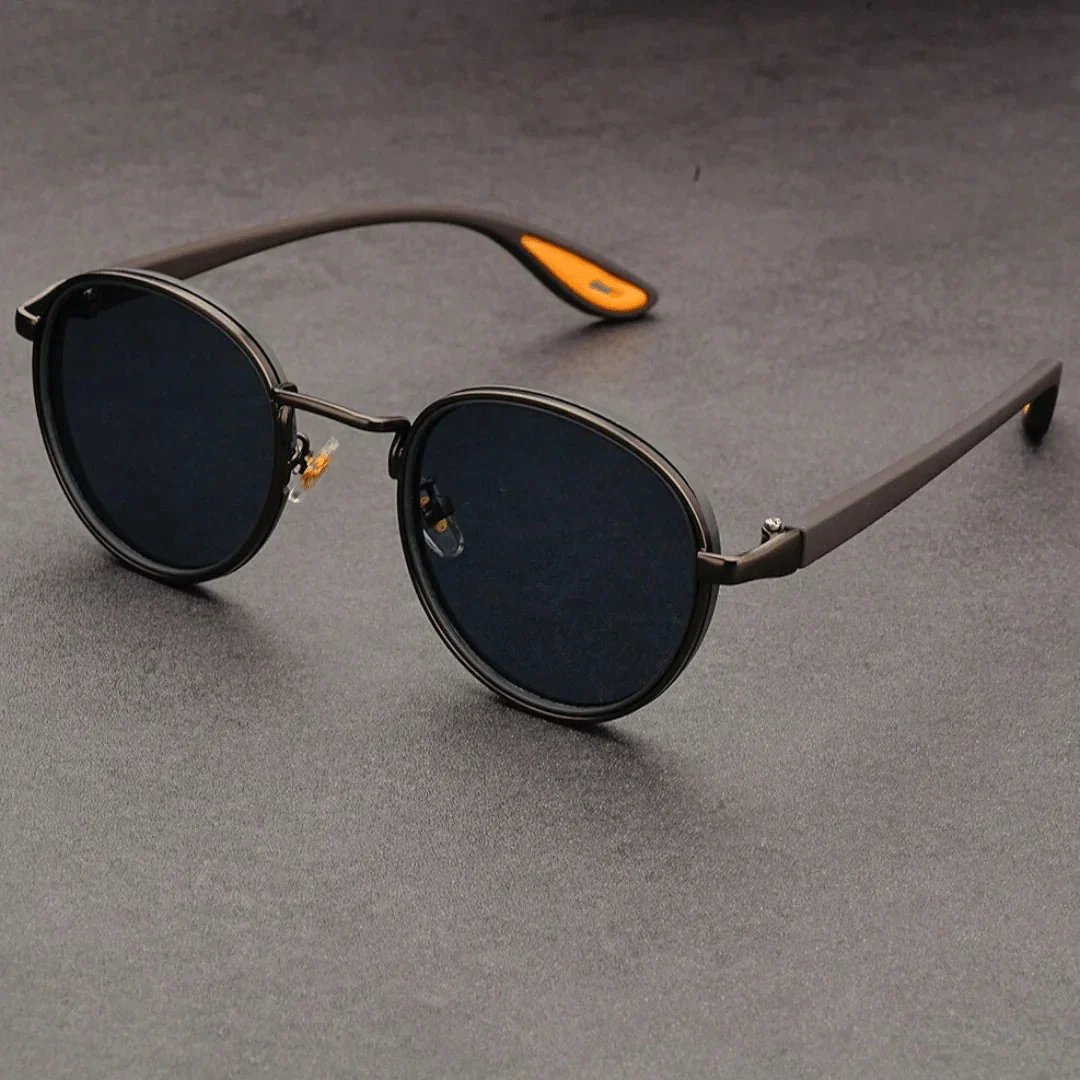 Nora™ | UV400 Retro Round Metal-Acetate Sunglasses