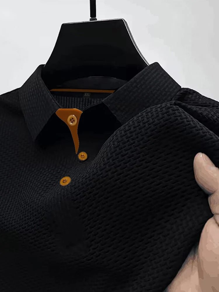 Nathaniel™ | Breathable Lightweight Button-Front Polo Shirt