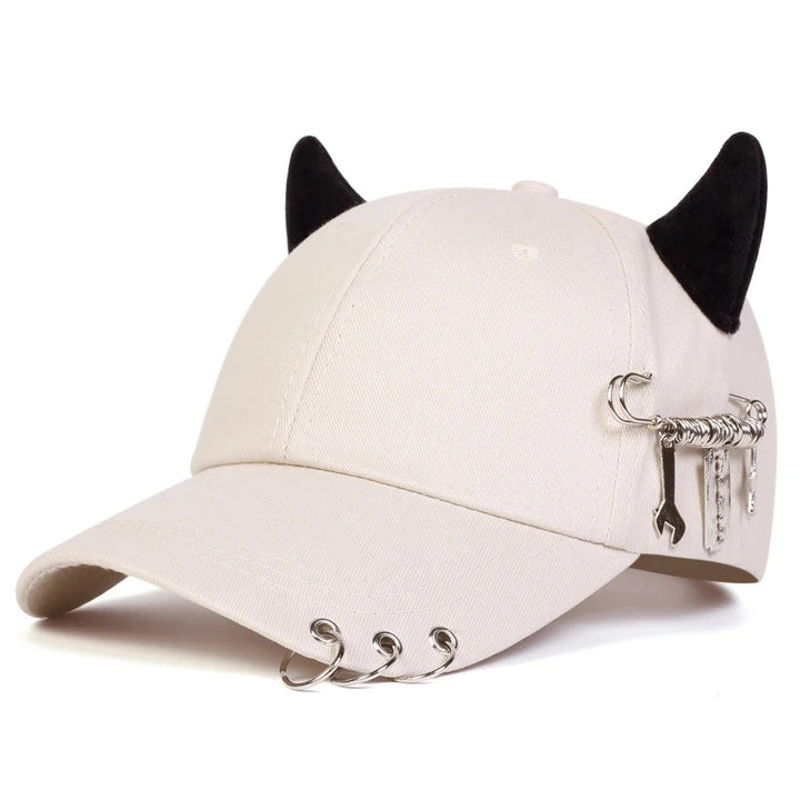 InfernaCore™ | Structured Gothic Devil Horn Baseball Cap