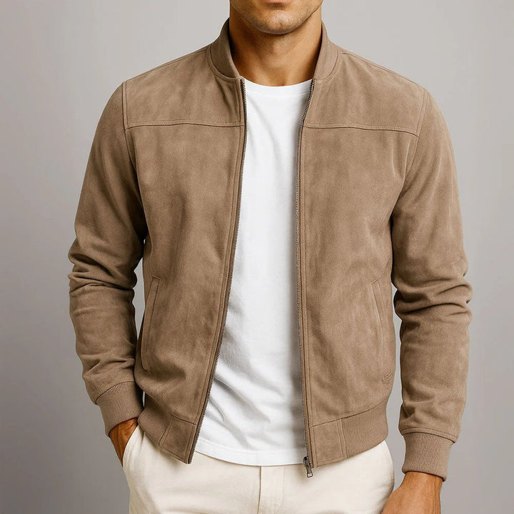 Ethan™ | Italian Suede Bomber Jacket