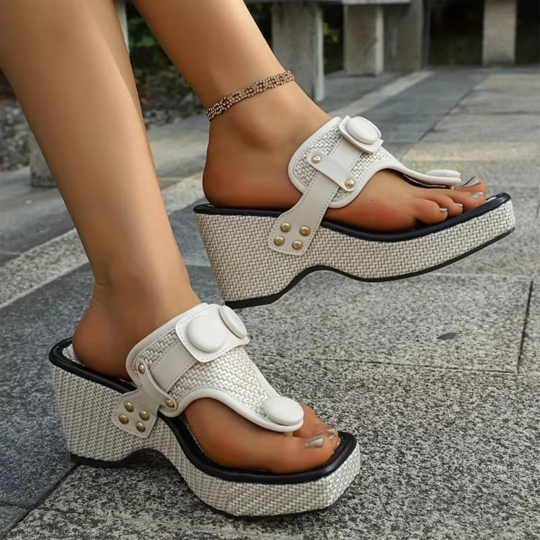 Stella™ | Cushioned Wedge Platform Sandals
