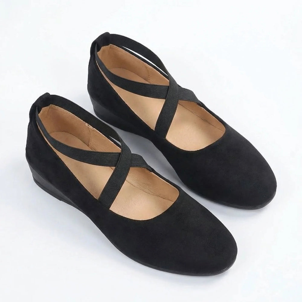 Eliza™ | Crisscross Strap Orthopedic Ballet Flats