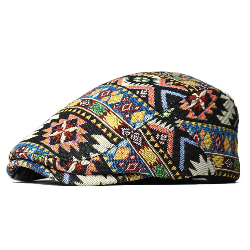 Silas™ | Vintage Print Structured Flat Cap