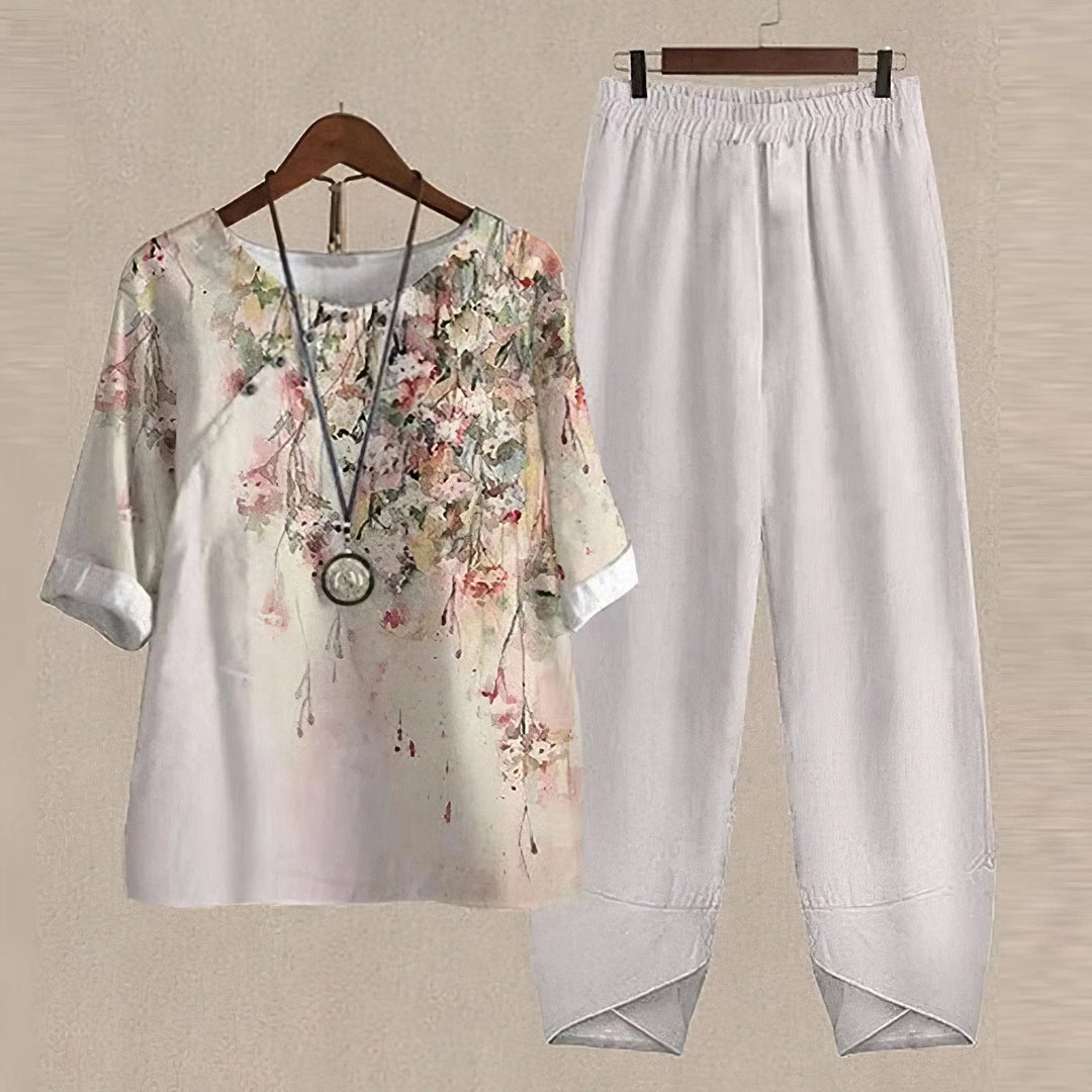 Emilia™ | Button-Front Shirt and Pants Comfort Set