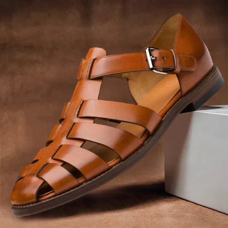 Ethan™ | Strappy Leather Sandals with Adjustable Buckle