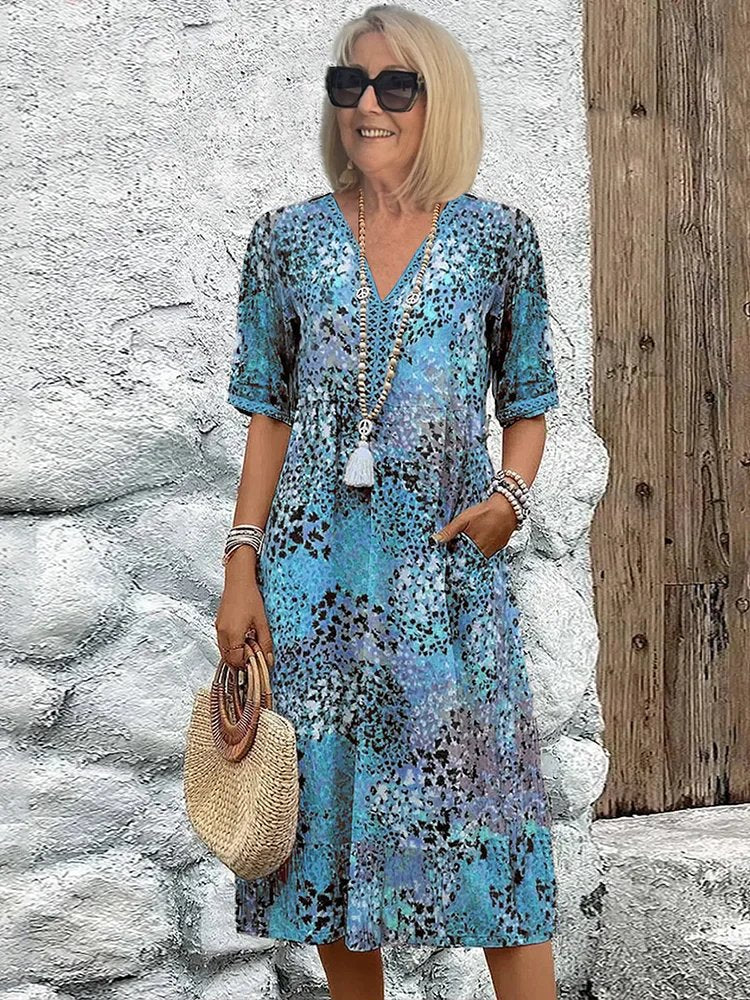 Delilah™ | Vibrant Midi Dress with Flattering Drape