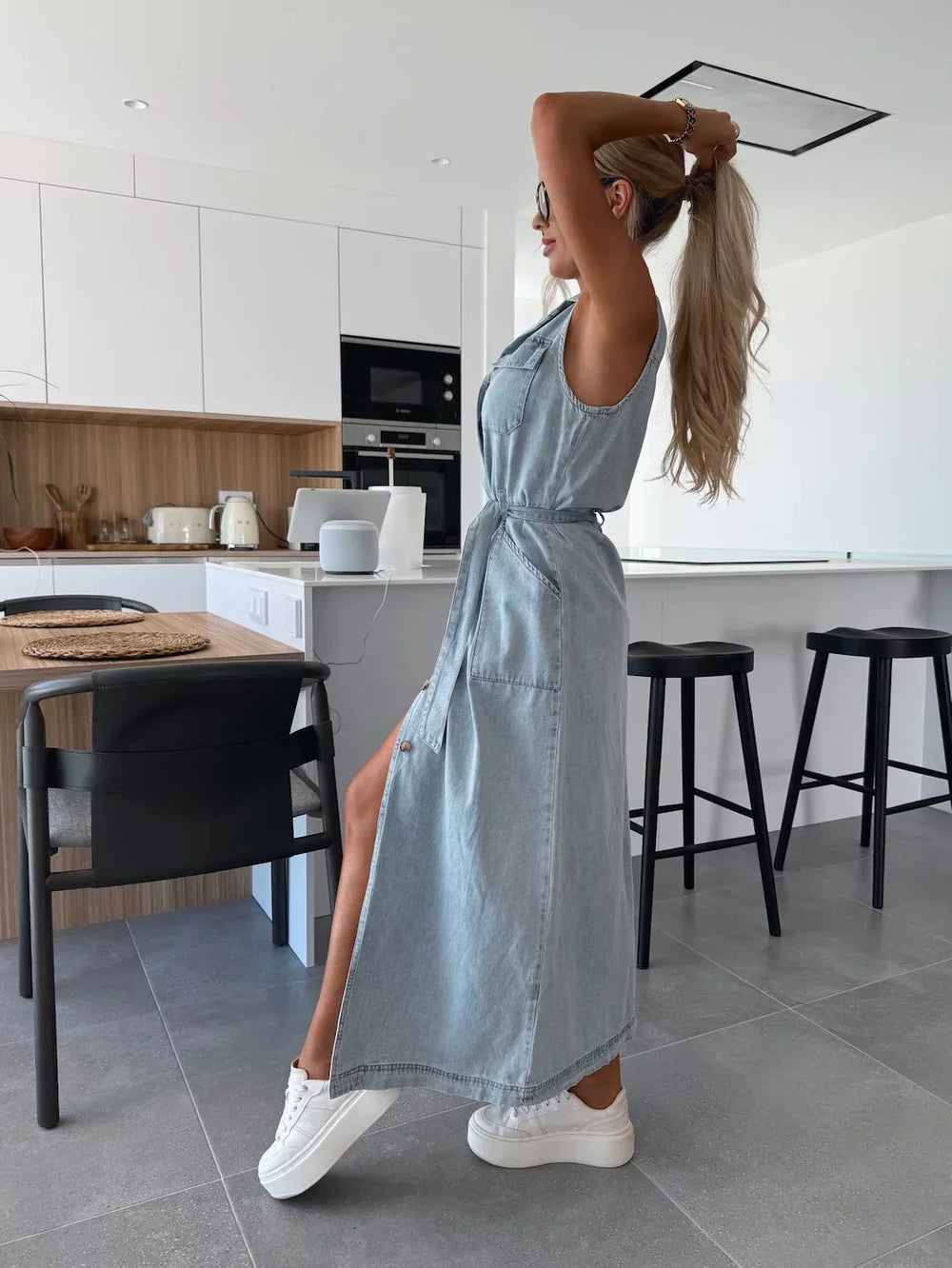 Hope™ | Sleeveless Button-Down Maxi Dress