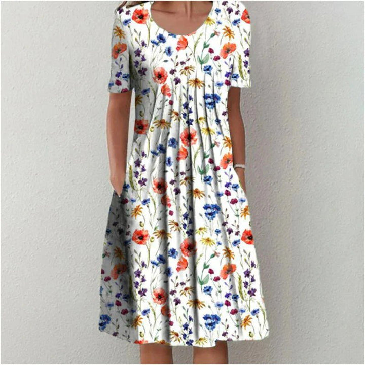 Luna™ | Elegant Pleated Tummy Control Dress