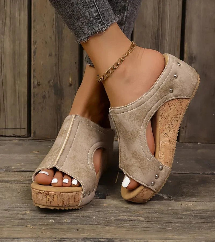 Charlotte™ | Cork Wedge Sandals with Lightweight All-Day Comfort