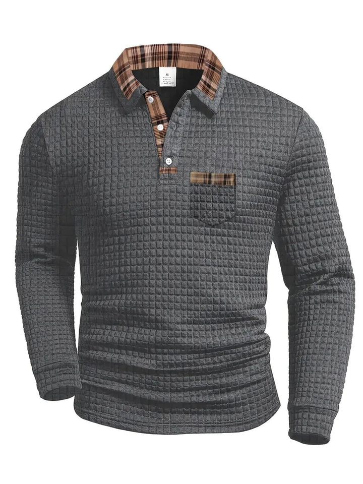 Ezra™ | Checked Pattern Short-Sleeve Polo Shirt