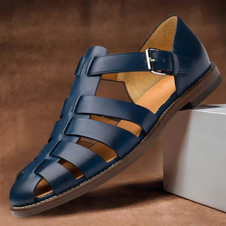 Ethan™ | Strappy Leather Sandals with Adjustable Buckle
