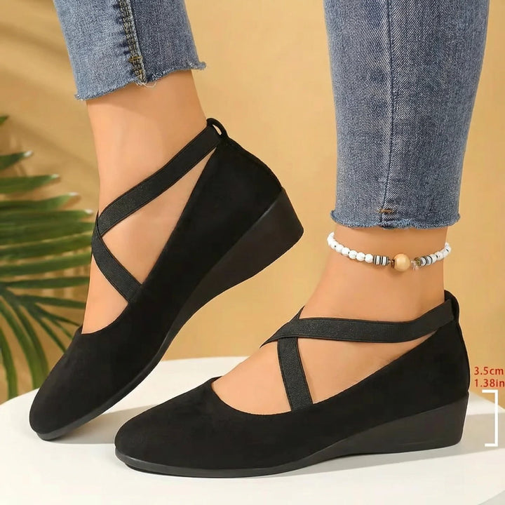 Eliza™ | Crisscross Strap Orthopedic Ballet Flats