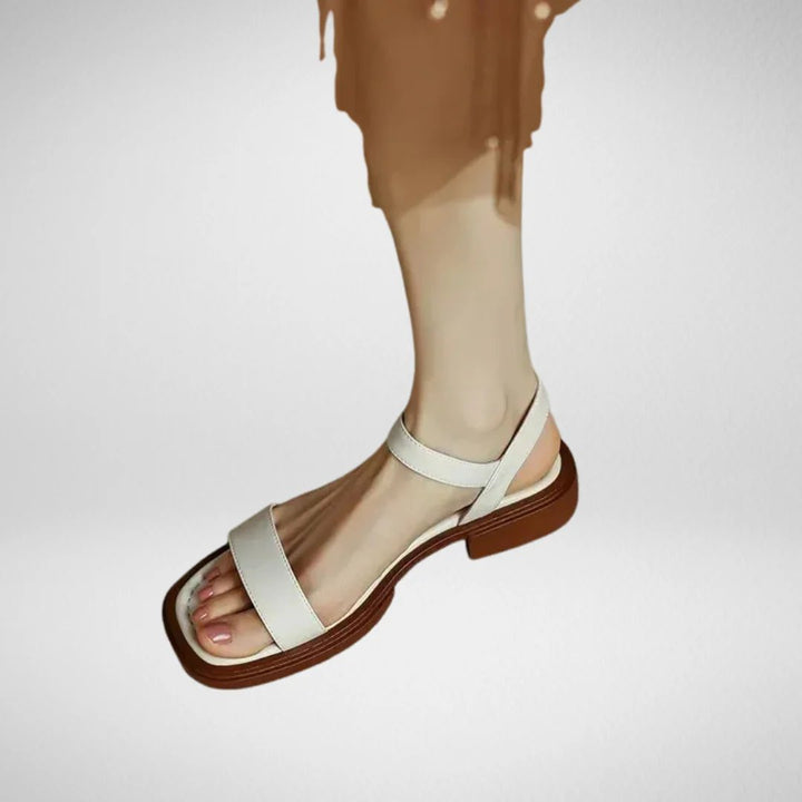 Harper™ | Ankle Strap Low Heel Leather Sandals