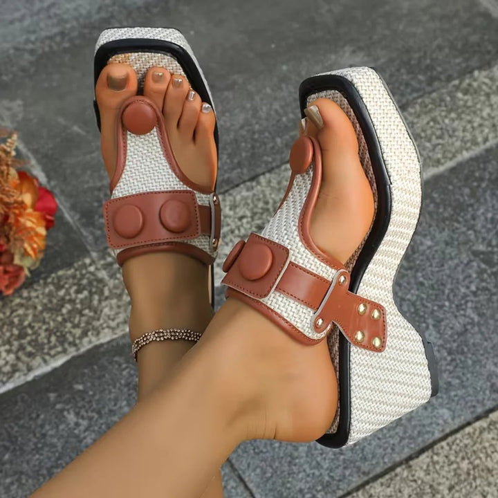 Stella™ | Cushioned Wedge Platform Sandals