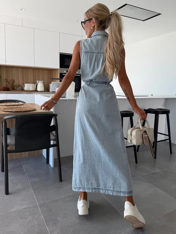 Hope™ | Sleeveless Button-Down Maxi Dress
