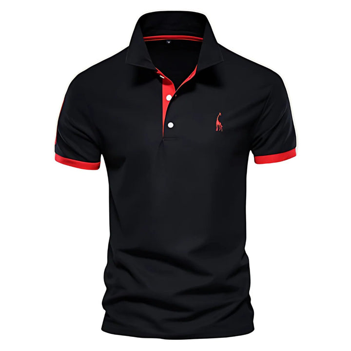 Beckham™ – Button-Up Polo Shirt with Contrast Details