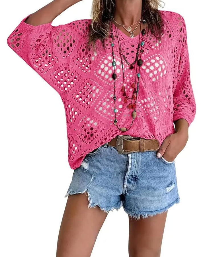 Naomi™ | Stretchy Round Neck Half Sleeve Casual Top