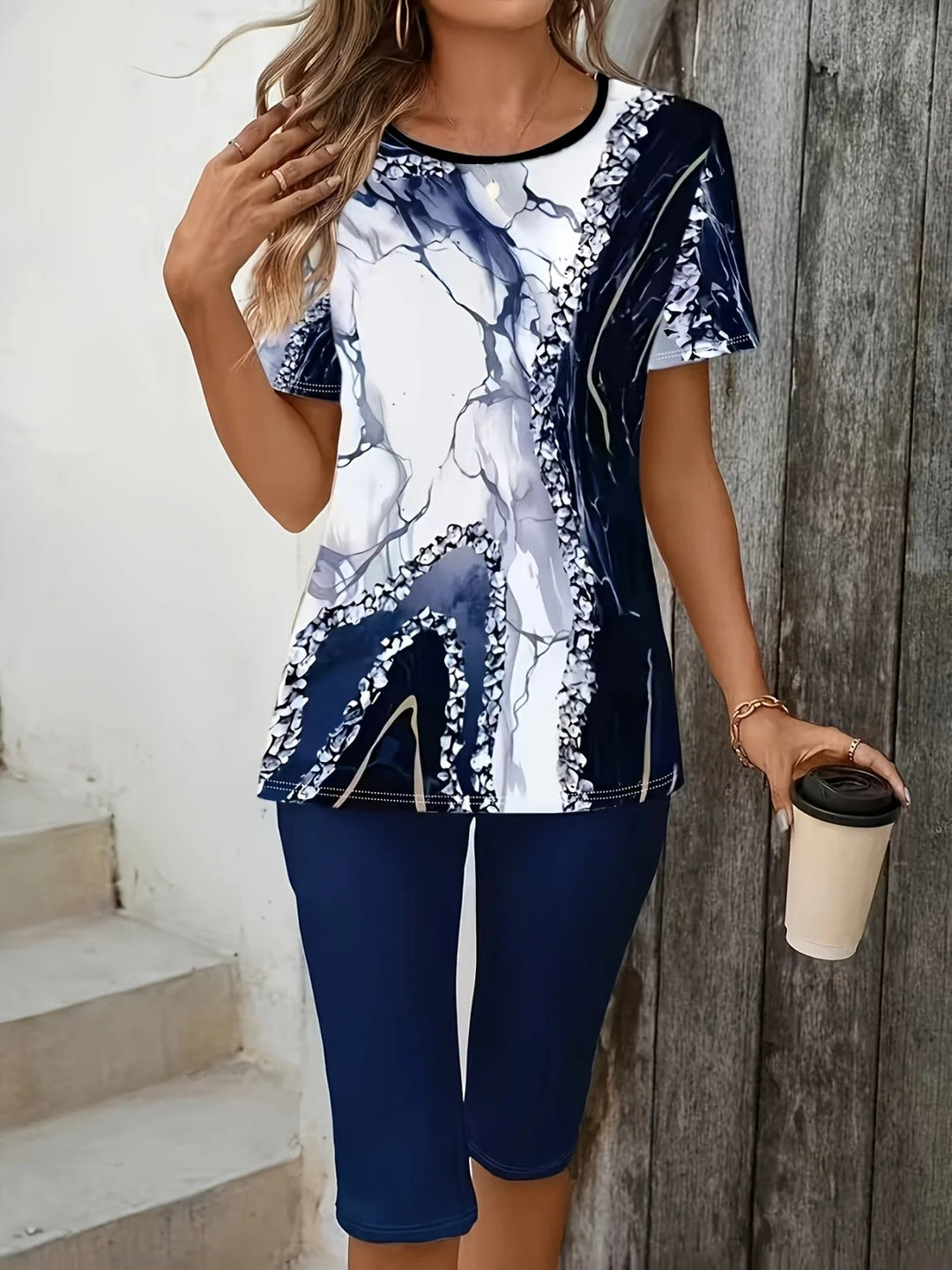 Quinn™ | Printed Two-Piece Stretch Comfort Set