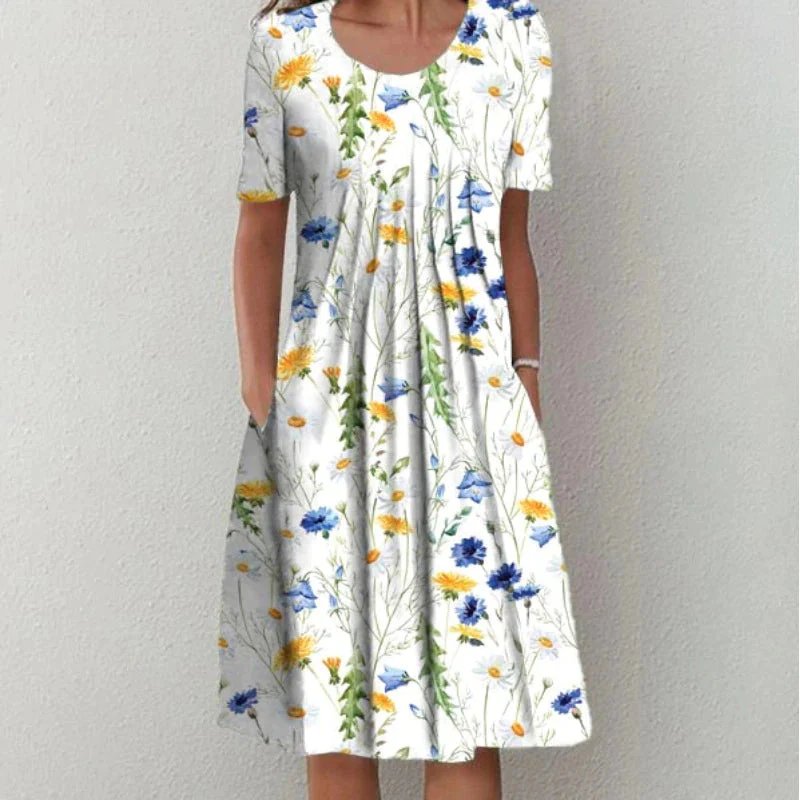 Luna™ | Elegant Pleated Tummy Control Dress