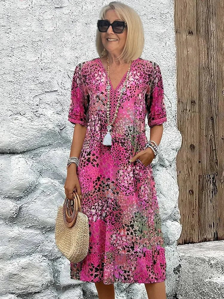 Delilah™ | Vibrant Midi Dress with Flattering Drape