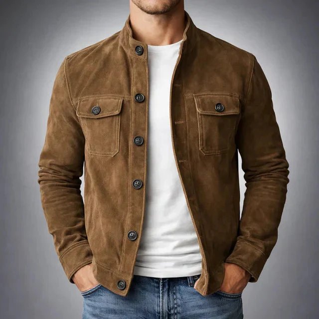 Alexander™ | Classic Suede Jacket with Front Pockets