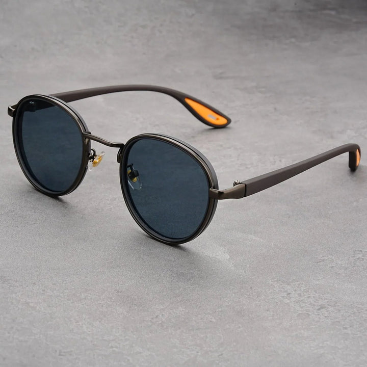 Nora™ | UV400 Retro Round Metal-Acetate Sunglasses