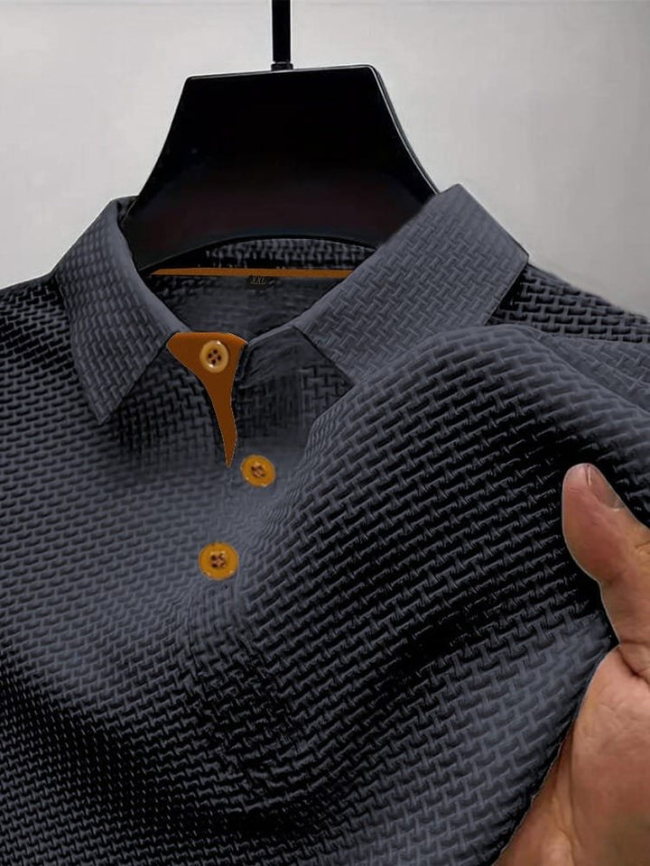 Nathaniel™ | Breathable Lightweight Button-Front Polo Shirt