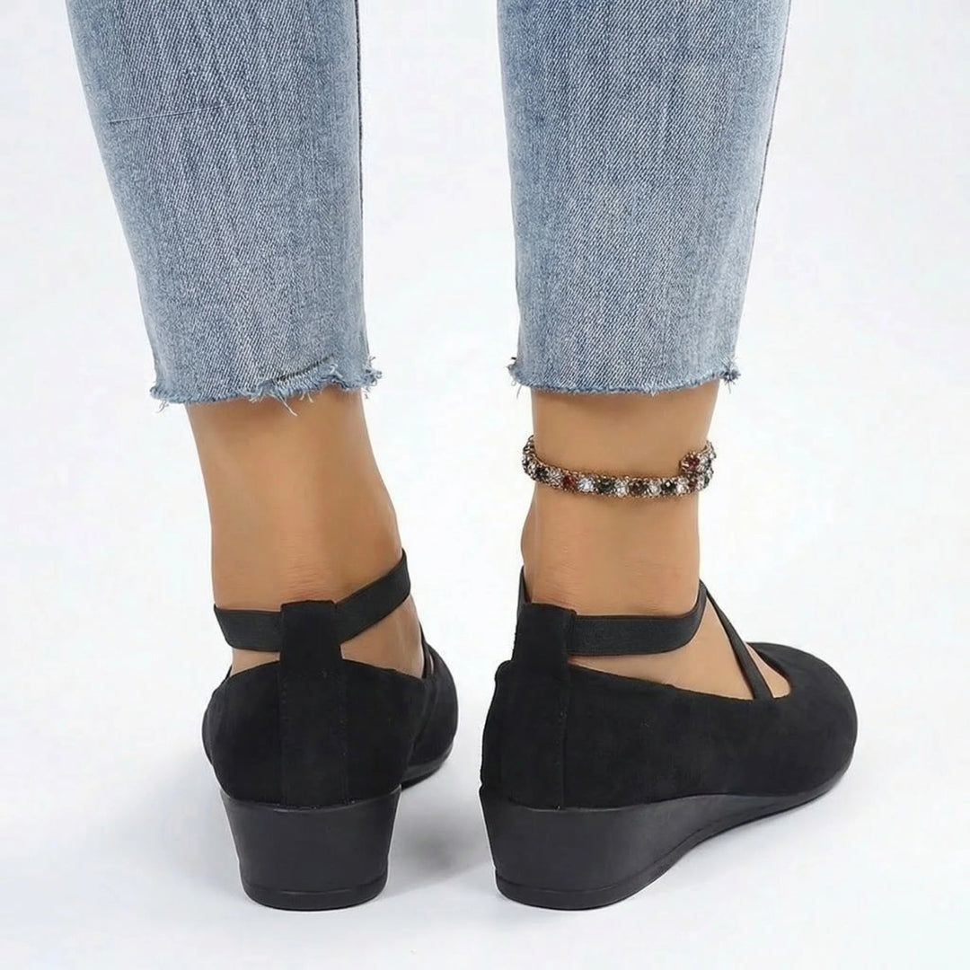 Eliza™ | Crisscross Strap Orthopedic Ballet Flats