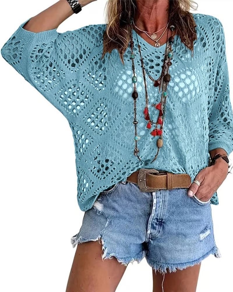 Naomi™ | Stretchy Round Neck Half Sleeve Casual Top