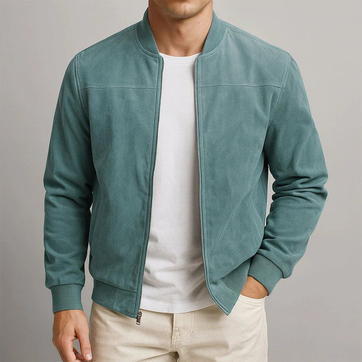 Ethan™ | Italian Suede Bomber Jacket