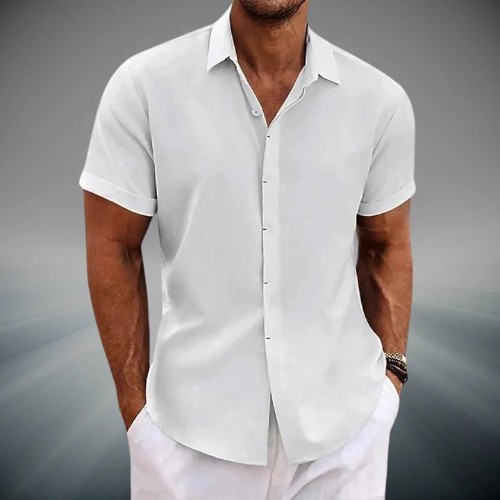 Caleb™ | Button-Front Spread Collar Lightweight Shirt
