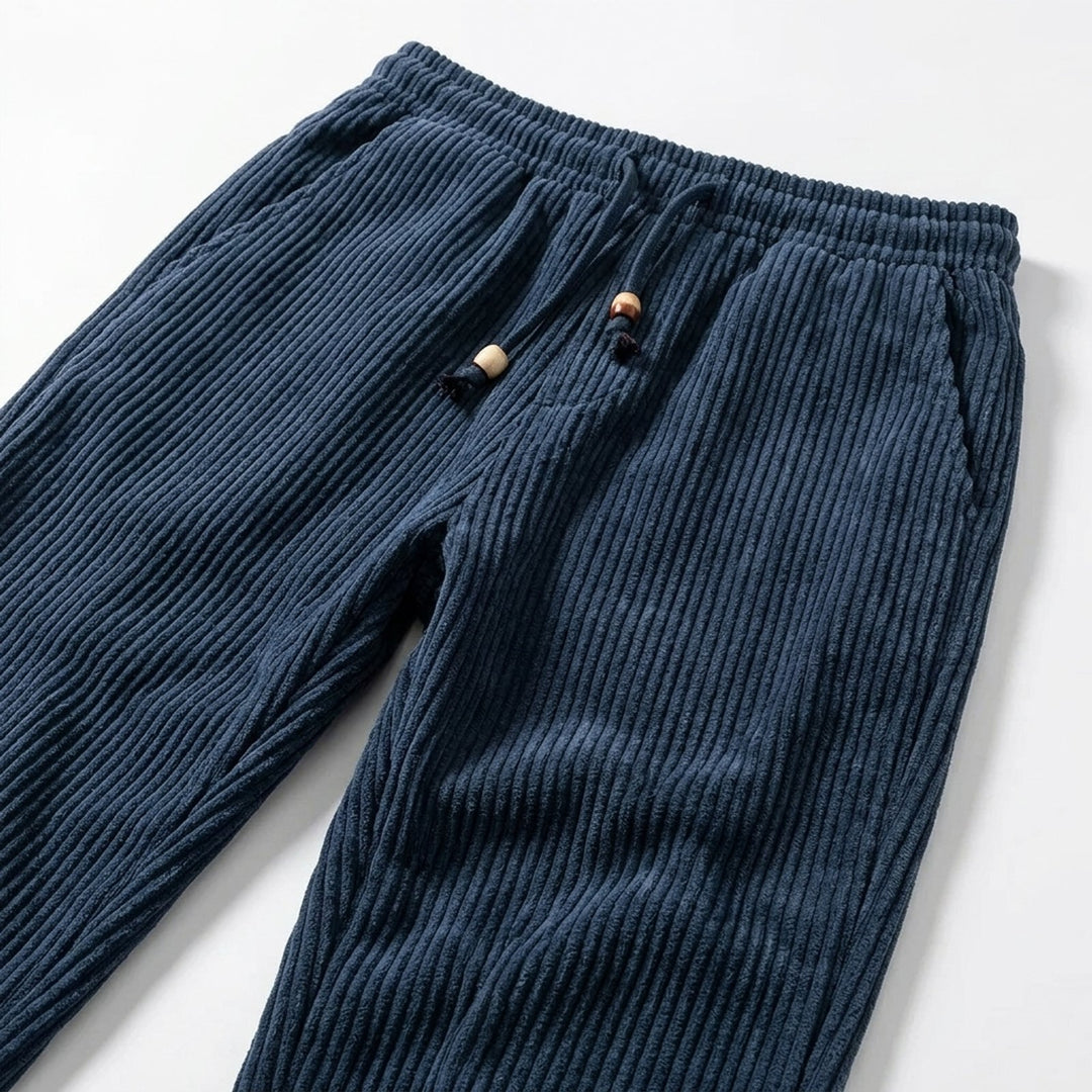 Victor™ | Ribbed Corduroy High-Waist Casual Pants