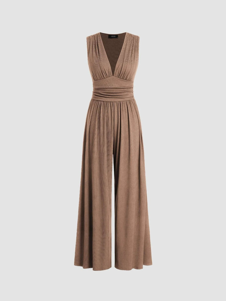 Alexa™ | Chic Sleeveless Wide-Leg Jumpsuit