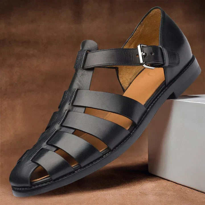 Ethan™ | Strappy Leather Sandals with Adjustable Buckle
