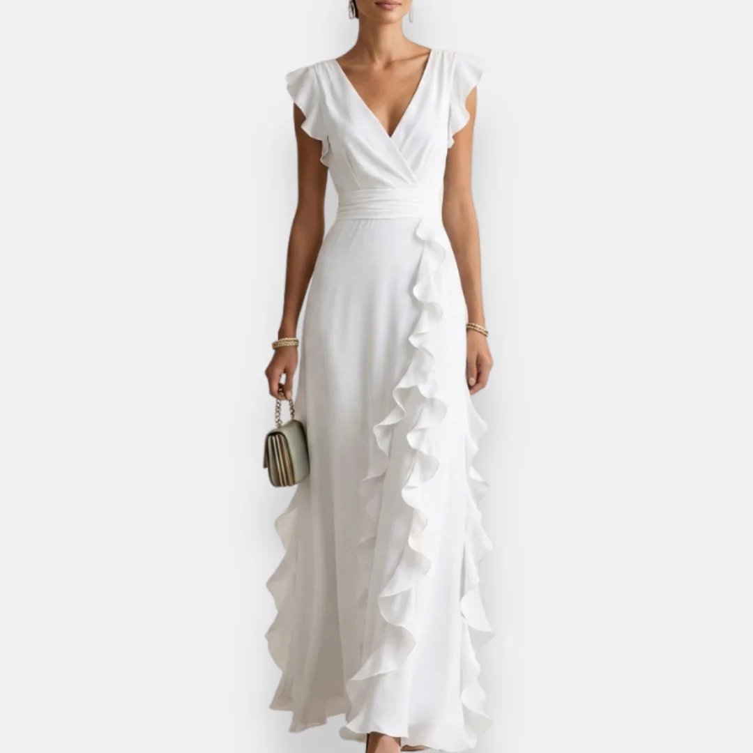 Savannah™ | V-Neck Ruffle Tiered Ceremony Dress