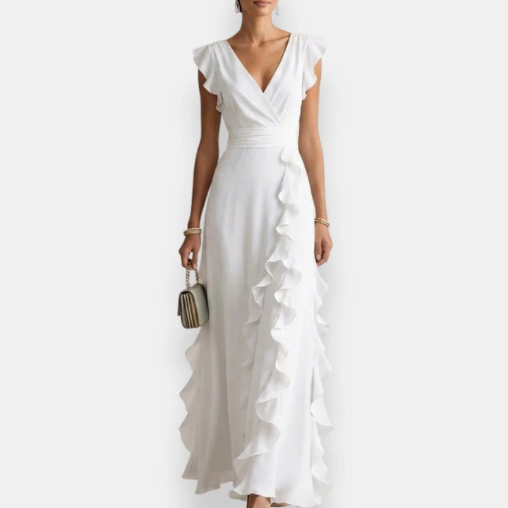 Savannah™ | V-Neck Ruffle Tiered Ceremony Dress