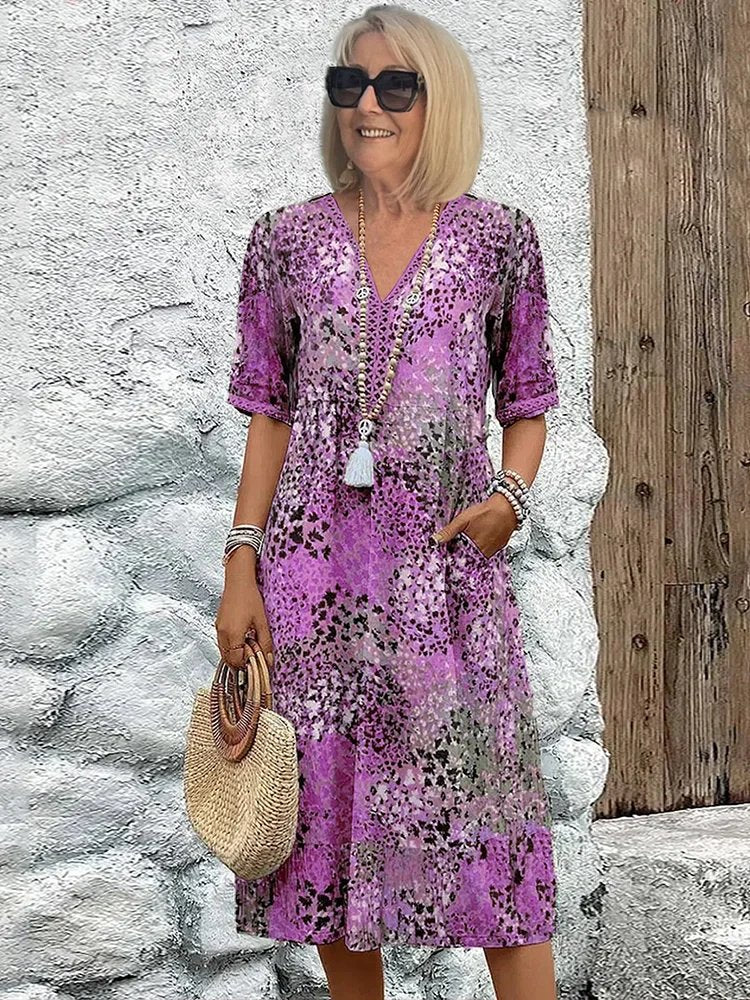 Delilah™ | Vibrant Midi Dress with Flattering Drape