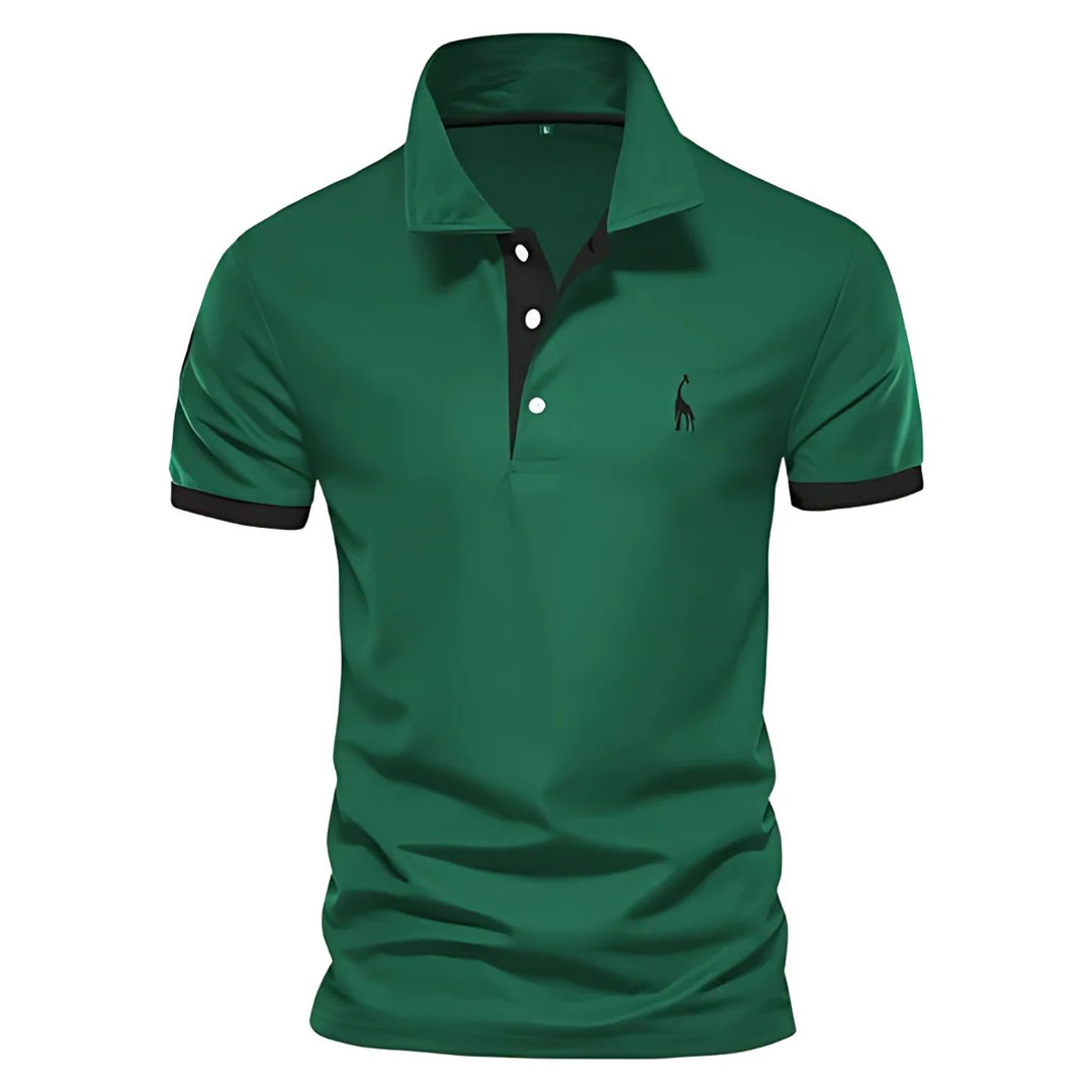 Beckham™ – Button-Up Polo Shirt with Contrast Details
