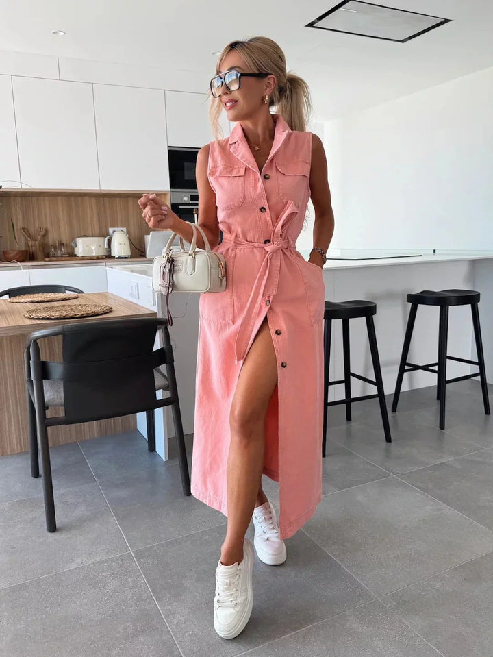 Hope™ | Sleeveless Button-Down Maxi Dress