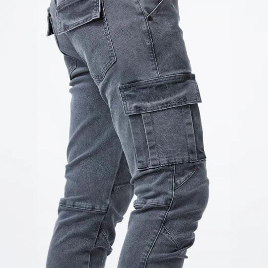 Theo™ | Stretch Denim Cargo Jeans with Multi-Pocket