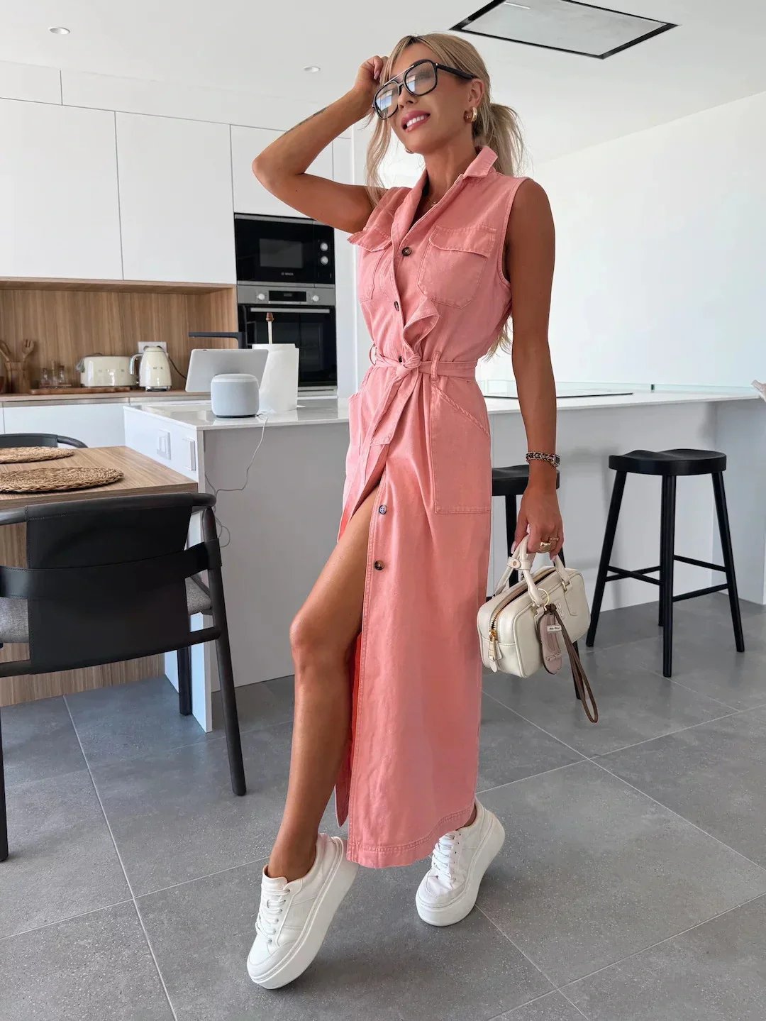 Hope™ | Sleeveless Button-Down Maxi Dress