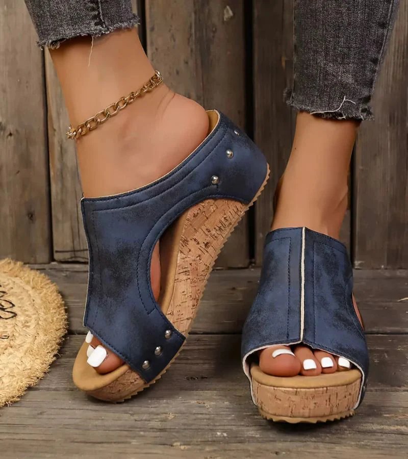 Charlotte™ | Cork Wedge Sandals with Lightweight All-Day Comfort