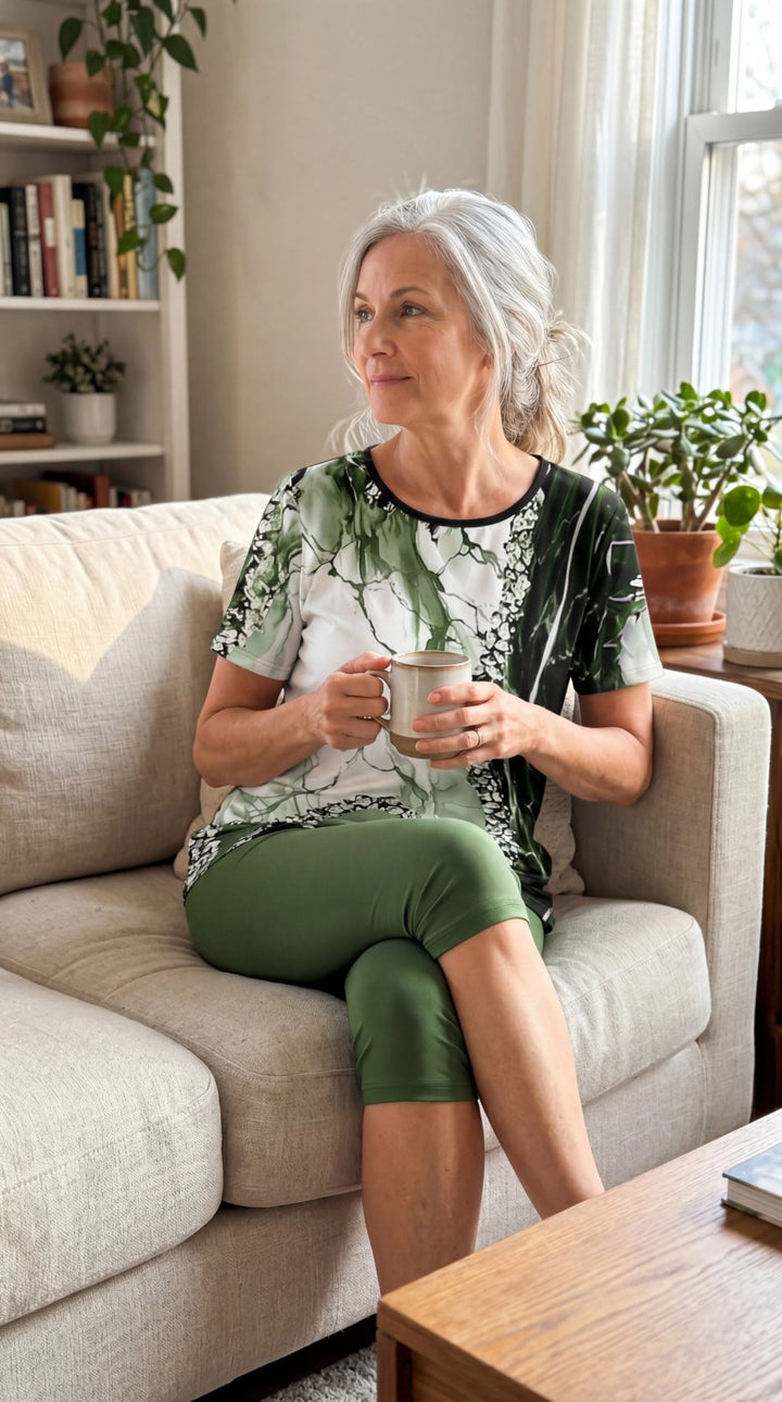 Quinn™ | Printed Two-Piece Stretch Comfort Set